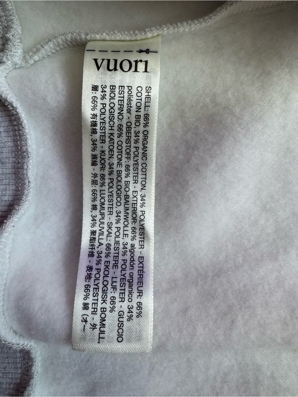Vuori Restore Full Zip Hoodie Light Gray Zip-Up Hoodie Jacket - Picture 6 of 8
